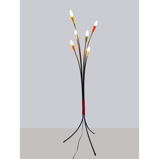 Mid-Century Multicolored Sputnik Floor Lamp, 1950s For Sale - Image 6 of 6