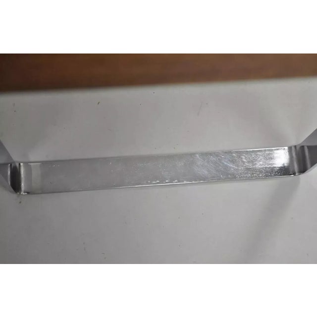 Brown Mid Century Danish Modern Echtes Kristall Spiegelglas Rosewood Vanity Table For Sale - Image 8 of 12