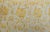 Custom-tailored pillow in Italian Mariano Fortuny cotton fabric called "Cimarosa" in a yellow, gold, and cream colorway....
