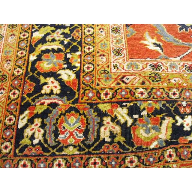 Textile Antique Persian Sultanabad Carpet, Hand-Knotted Wool, Iran, 1880 For Sale - Image 7 of 9