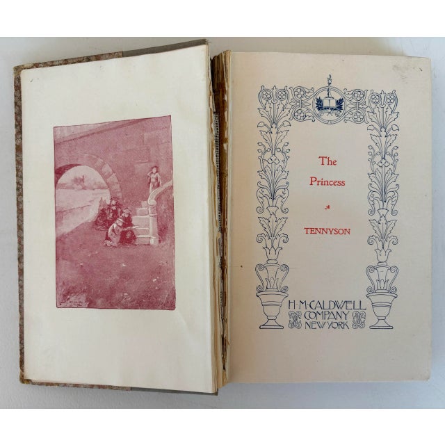 Paper The Princess by Tennyson 1890 Ornate Hm Caldwell Company New York For Sale - Image 7 of 12