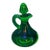 Vintage Uranium Glass Cruet With Stopper For Sale