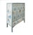 Antique White Large Chinese 20th-Century Cabinet With Blue and White Hand-Painted Flowers and Landscape Panels For Sale - Image 8 of 12
