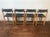 1970s Mid-Century Modern Ibisco Sedie Chairs- set of 4 Beautiful and Rare Italian Ibisco Sedie set of (4) black saddle...