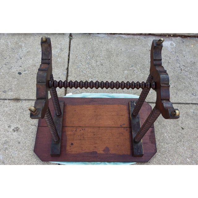 Small Mahogany Table With Spool Turned Legs For Sale In Louisville - Image 6 of 7