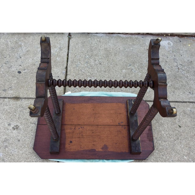 Spanish Style Accent Table With Spool Turned Legs For Sale In Louisville - Image 6 of 7