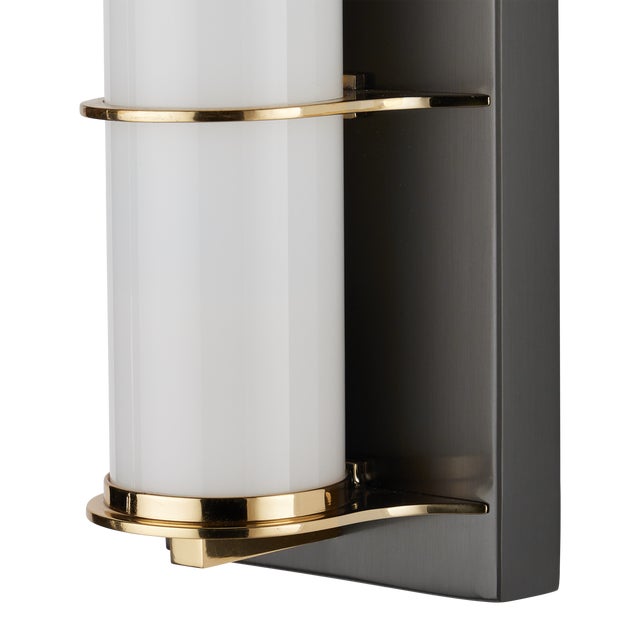 Modern Currey & Company Blaine Bronze Bath Wall Sconce For Sale - Image 3 of 5
