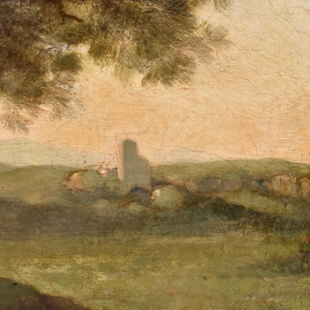 French Artist, Landscape Paintings, 1800s, Oil on Canvas For Sale - Image 7 of 11