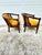 Goldenrod Vintage Velvet, Wood and Cane Barrel Chairs-a Pair For Sale - Image 8 of 11