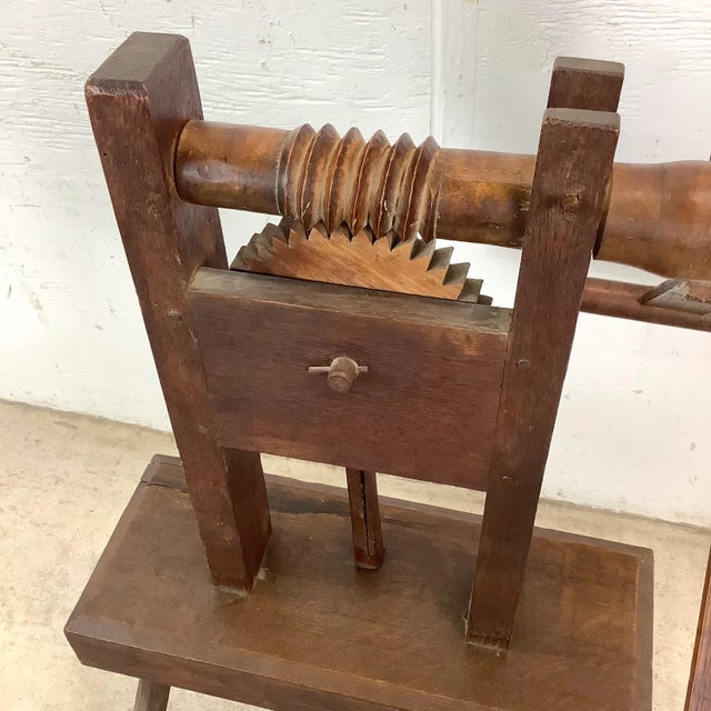 Vintage Wooden Yarn Winder With Handcrafted Detail For Sale - Image 9 of 12