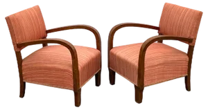 Set of Art Deco Armchairs, 1940s