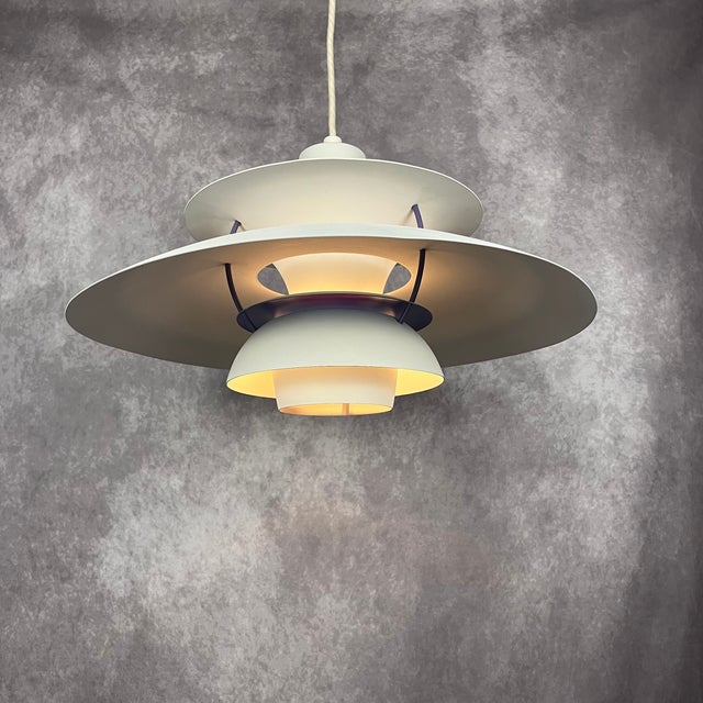 Blue Vintage PH 5 Lamp by Louis Poulsen, 1970s For Sale - Image 8 of 17