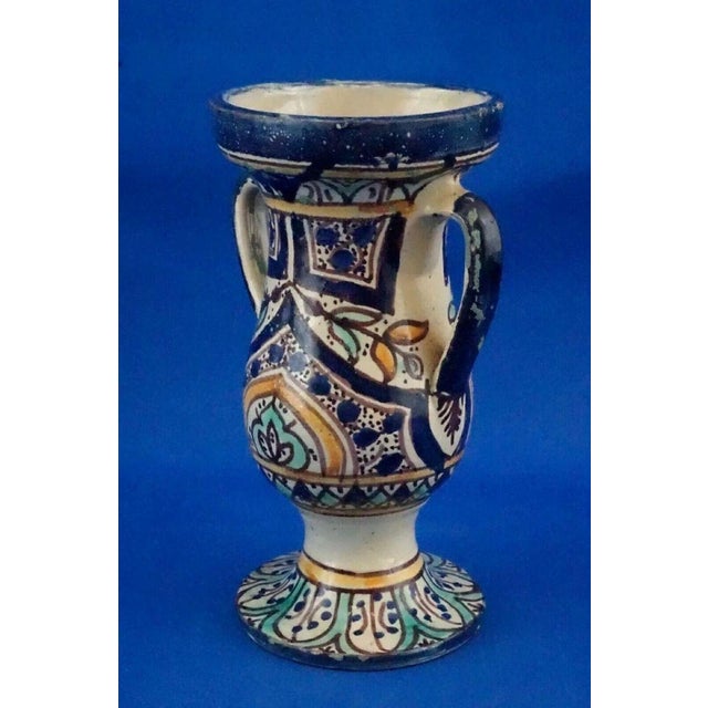 20th Century Ceramic Amphora Vase by Fratelli Kharraz, Tunisia, 1920s For Sale - Image 6 of 18