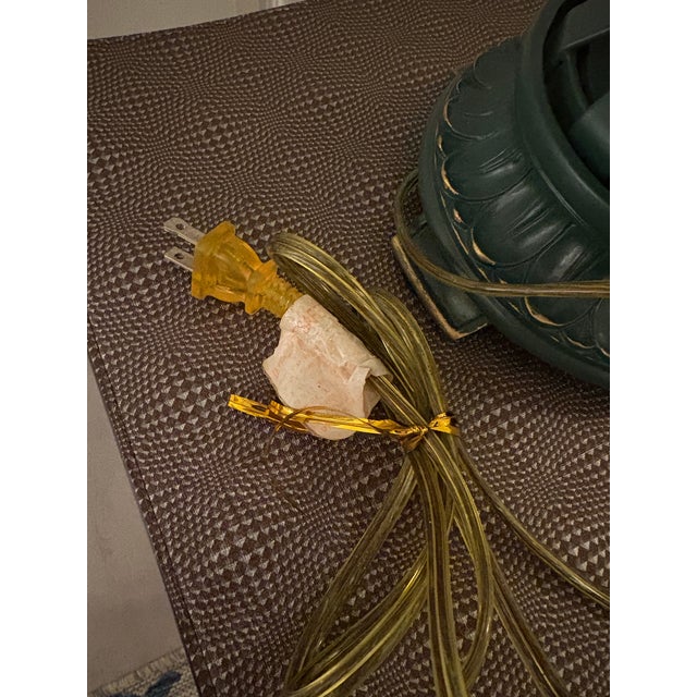 Vintage Table Lamp With Geode Pattern Shade For Sale - Image 10 of 10