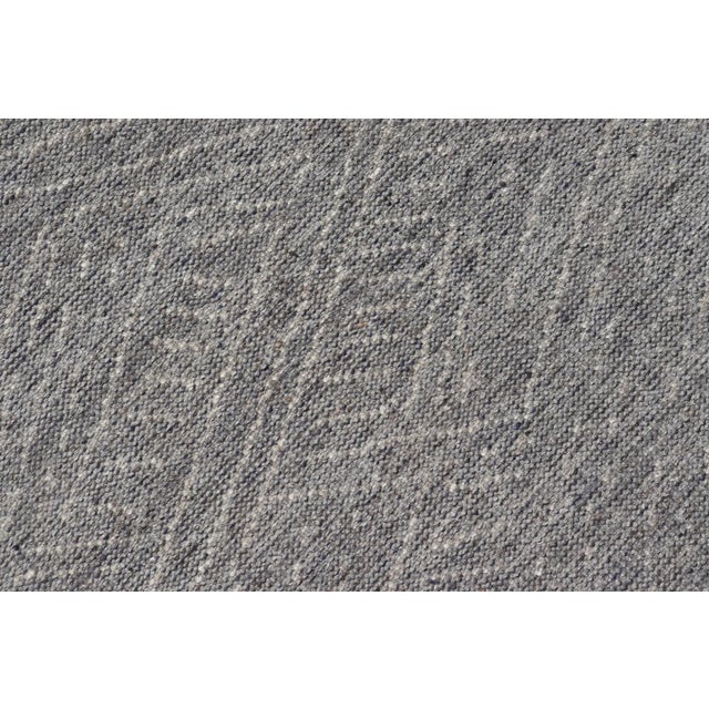 Modern Gray-Blue Rug Crosshatch Design by Keivan Woven Arts 6'0 X 9'0 For Sale - Image 10 of 11