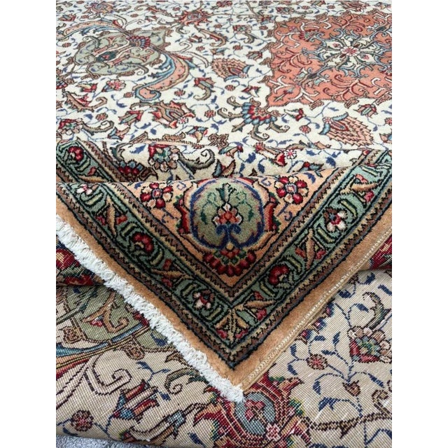 Traditional 1960s Old Persian Tabriz Area Rug 9x13 For Sale - Image 3 of 8