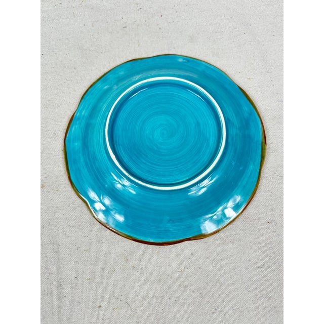 Ceramic Antique Rate 19th-Century French Sarreguemines Majolica Dessert Plate For Sale - Image 7 of 7