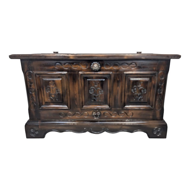 Rustic Wood Chest from Voglaner, 1968 For Sale