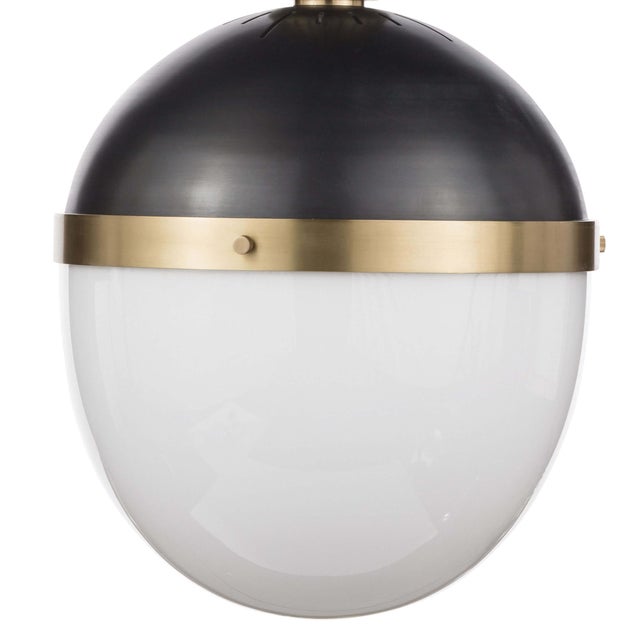 Regina Andrew Otis Pendant Large in Blackened and Natural Brass For Sale In Detroit - Image 6 of 8