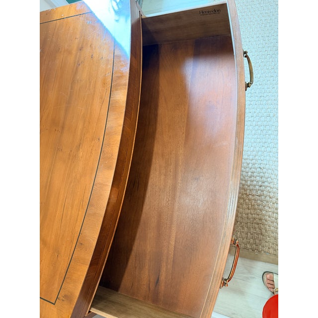 Henredon Henredon Vintage Bow Front Chest For Sale - Image 4 of 5