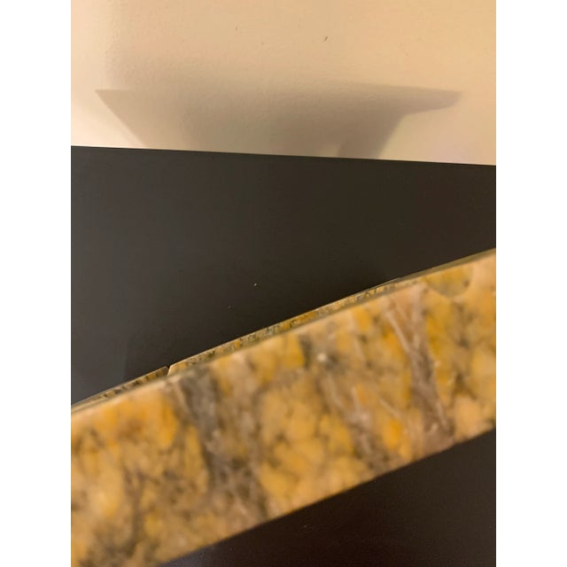 Yellow Mid 20th Century Vintage Large Organic Marble Ashtray Catchall For Sale - Image 8 of 10