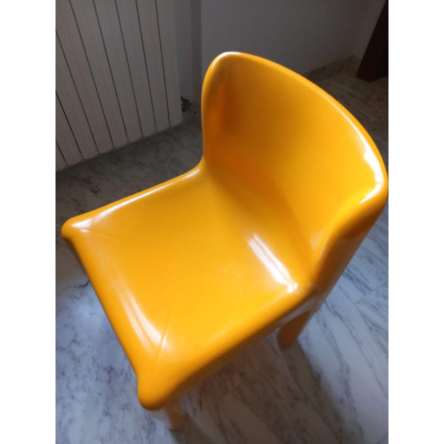 Set of Yellow 4865 Chairs by Carlo Bartoli for Kartell, 1970s For Sale - Image 10 of 18