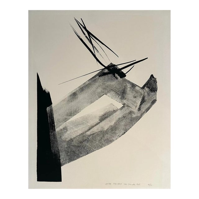 Toko Shinoda, After the Rain, Hand Colored Lithograph on Arches Paper, 1968, Signed For Sale