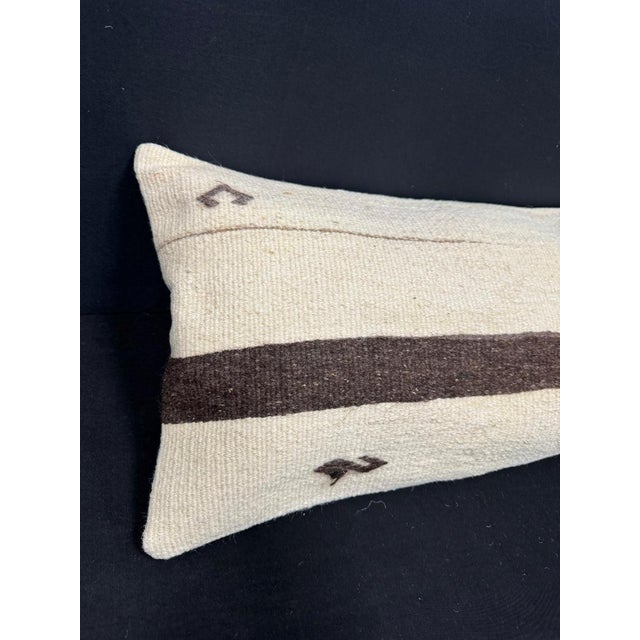 Turkish Hemp Pillow Cushion Natural Beige Brown Cushion Cover 14"x40" #30460 Enhance your home decor with our Kilim Pillow...