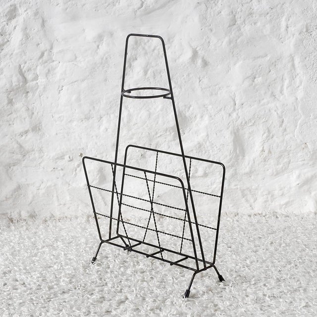 Vintage French Magazine Rack with Ashtray Holder, 1960s For Sale - Image 11 of 11
