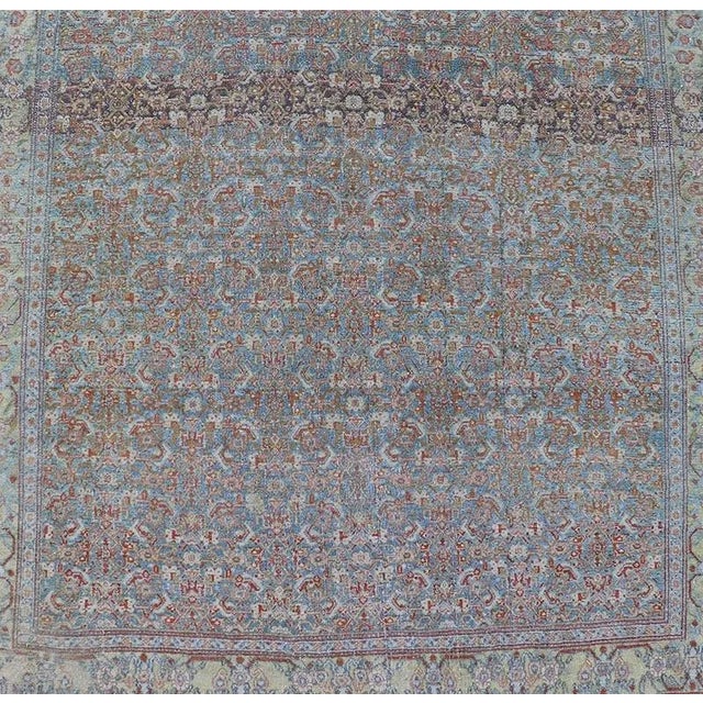 Traditional Early 20th Century Antique Persian Gallery Senneh Runner With All-Over Herati Design in Muted Colors For Sale - Image 3 of 11