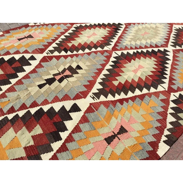 1960s Bohemian Vintage Kilim - 75" X 109" For Sale - Image 5 of 11