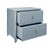 Contemporary Abigail Two Drawer Light Blue Rattan Side Table For Sale - Image 3 of 7