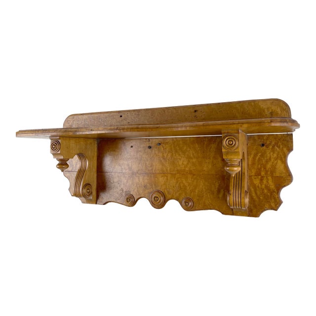 Antique Victorian Birdseye Maple Wall Shelf C. Late 19th Century For Sale