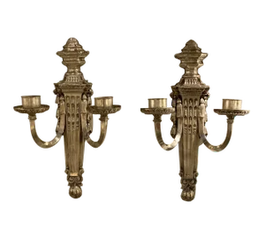 1920s Caldwell Neoclassic Style Silver Plated Sconces - Pair
