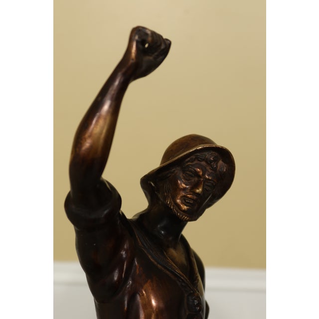 1980s Bronze Sailor or Fisherman Statue or Sculpture For Sale - Image 4 of 9