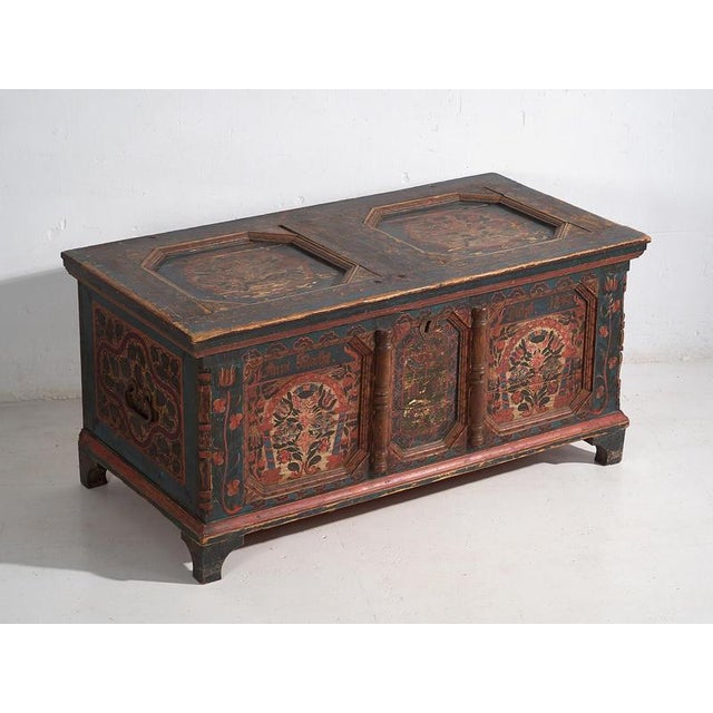 Hand Painted Trunk, 1847 For Sale - Image 3 of 18