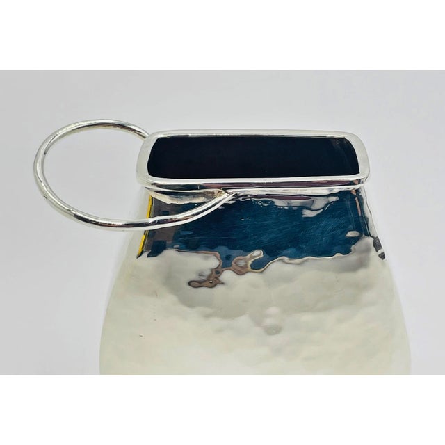 Vintage Silver & Malachite Vase by Emilia Castillo, Mexican Modernism For Sale - Image 15 of 17