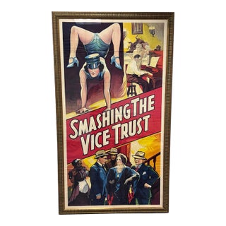 Vintage "Smashing the Vice Trust" Movie Poster For Sale