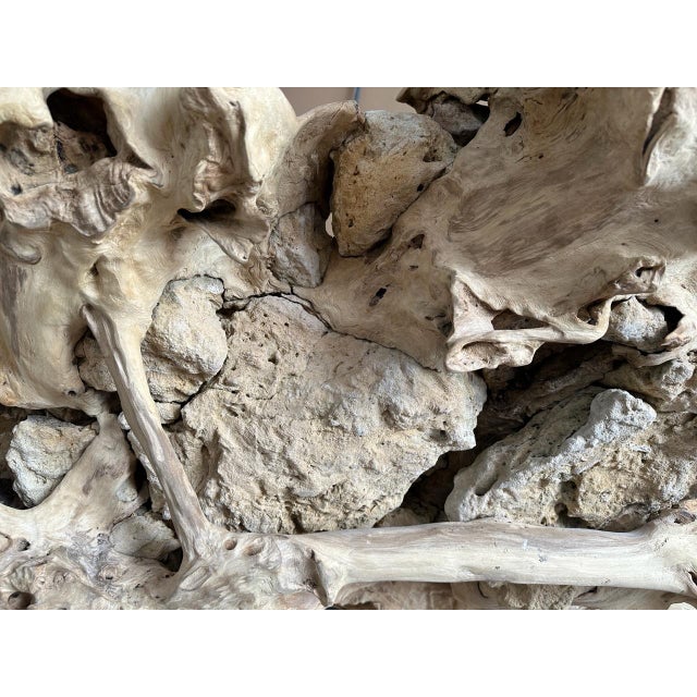 Andrianna Shamaris Monumental Teak and Rock Coffee Table, Screen or Headboard For Sale - Image 13 of 18