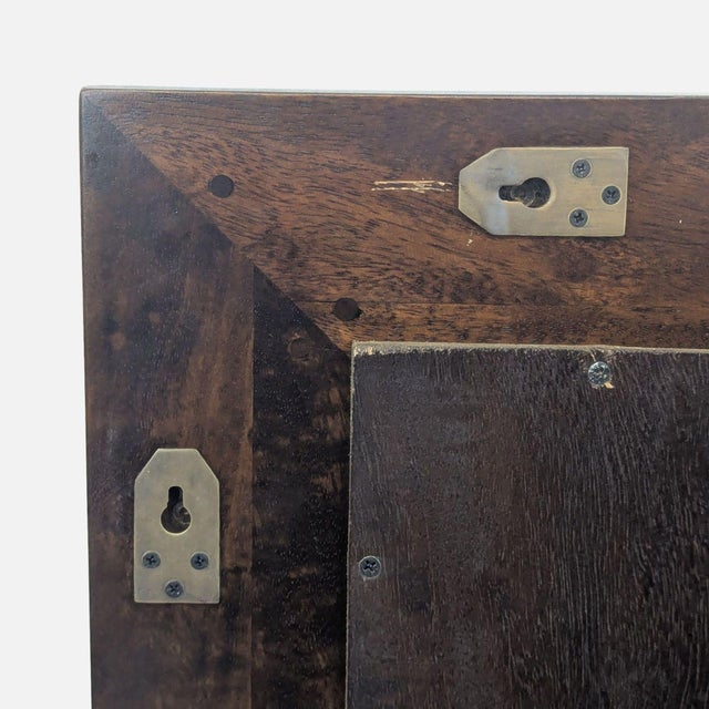 Crate & Barrel Crate & Barrel Wood Framed Wall Mirror For Sale - Image 4 of 7