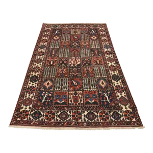 Bakhtiari Rug 7’2” X 10’1” Multicolor Wool Semi-Antique Hand-Knotted Carpet