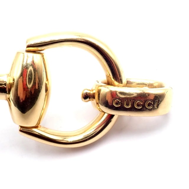 Gucci Equestrian Yellow Gold Large Horsebit Link Bracelet For Sale - Image 9 of 11