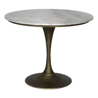 NOIR Joni Table 36", Aged Brass Finish For Sale