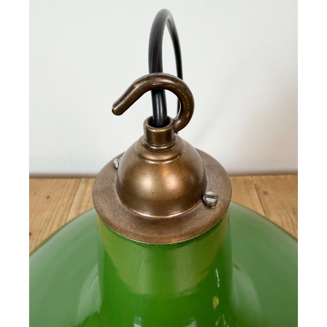 Industrial Green Enamel Factory Pendant Lamp from Jackson Electrical Co., 1960s For Sale - Image 16 of 18