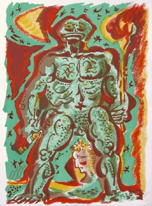 1972 André Masson Figure Lithograph