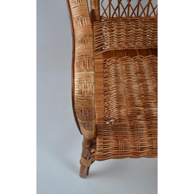 French Provincial Rattan Armchair For Sale - Image 14 of 16