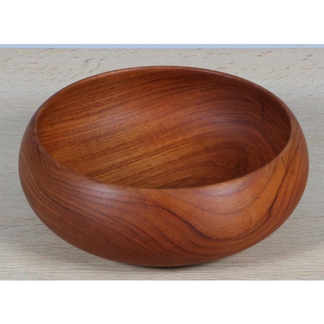 Turned teak wood bowl by Kay Bojesen. Appears to be in completely original condition with original patina. This piece is...