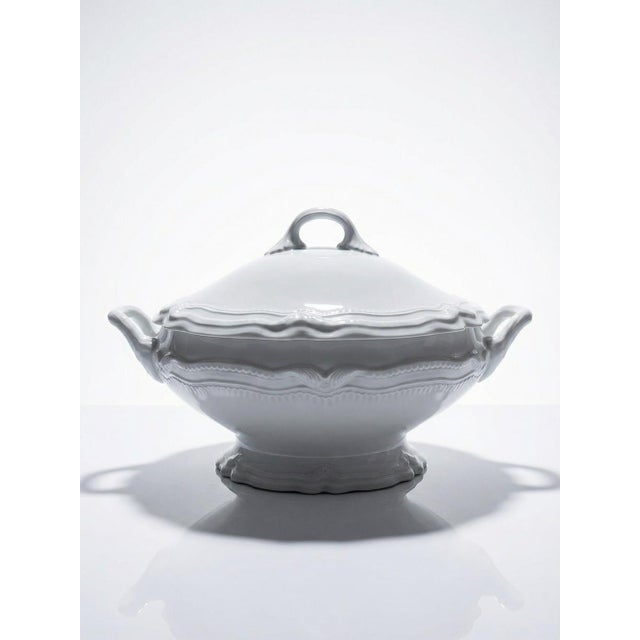 White Porcelain Soup or Vegetable Dish attributed Barnardaud for Limoges, 1950s For Sale - Image 15 of 15