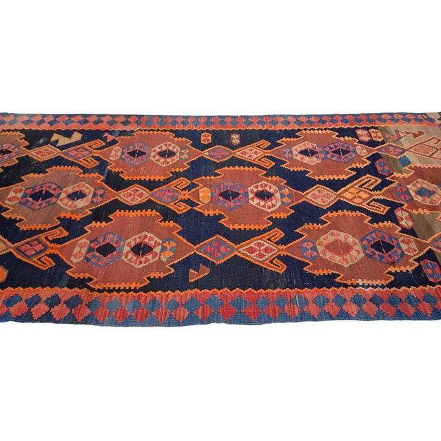 Vintage Turkish Kilim Rug For Sale - Image 4 of 7