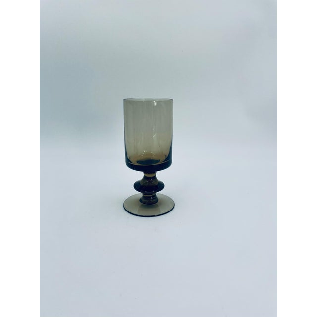 Glass Mid-Century Modern Glass Wine Goblet, 1972 For Sale - Image 7 of 7